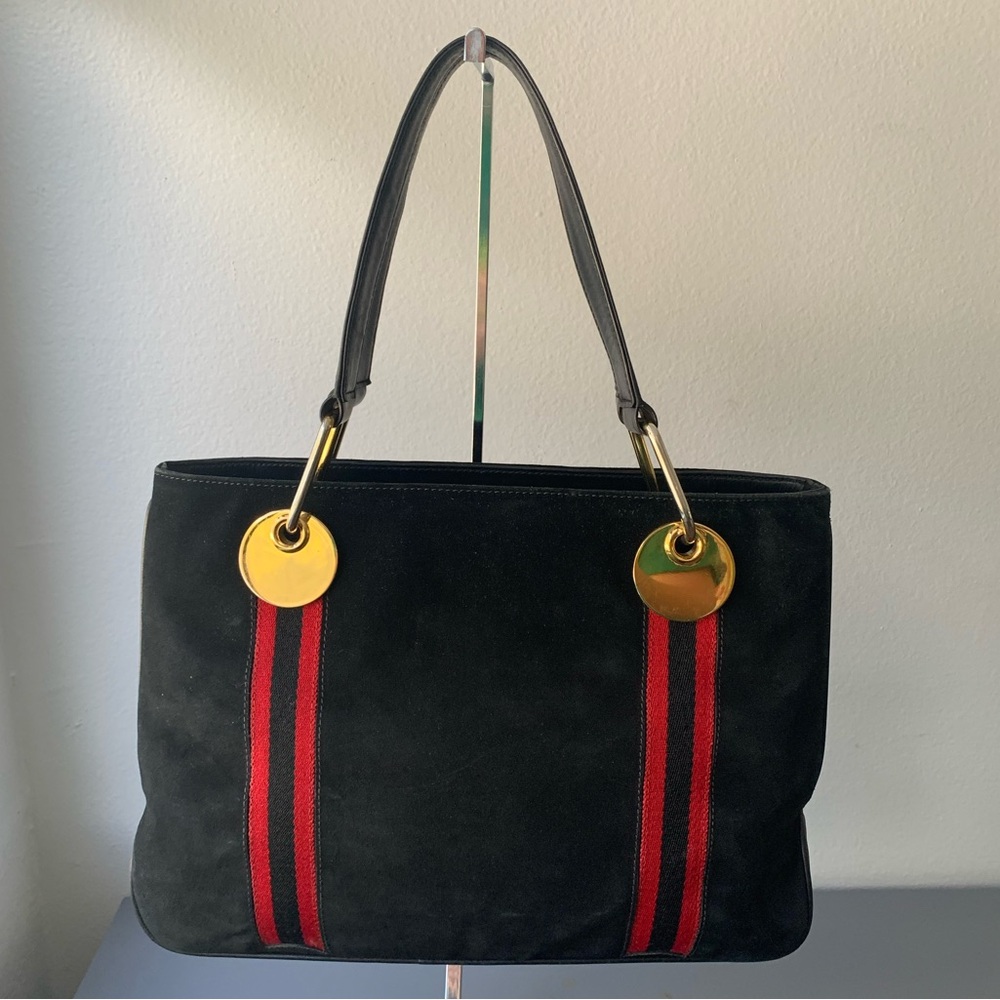 (33) GUCCI 70s Suede Tote - Picture 9 of 12